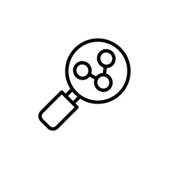 Aufkleber - Magnifier, molecule icon. Simple color vector elements of stinks icons for ui and ux, website or mobile application