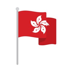 Sticker - flag of hong kong