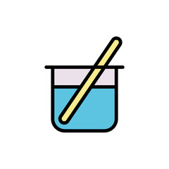 Aufkleber - Flask, chemistry icon. Simple color with outline vector elements of stinks icons for ui and ux, website or mobile application