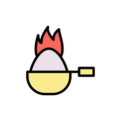 Poster - spoon, powder, fire icon. simple color with outline vector elements of stinks icons for ui and ux, w