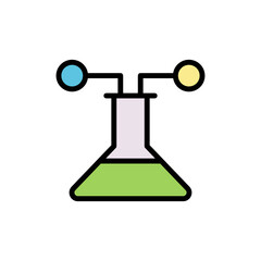 Aufkleber - Flask, molecule icon. Simple color with outline vector elements of stinks icons for ui and ux, website or mobile application