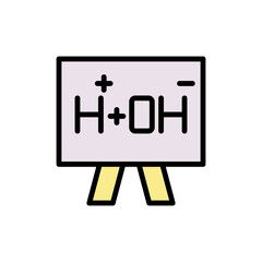Aufkleber - Chemistry element, blackboard icon. Simple color with outline vector elements of stinks icons for ui and ux, website or mobile application