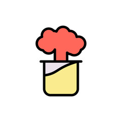 Aufkleber - Flask, explosion icon. Simple color with outline vector elements of stinks icons for ui and ux, website or mobile application
