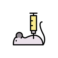 Aufkleber - Mouse, injection icon. Simple color with outline vector elements of stinks icons for ui and ux, website or mobile application