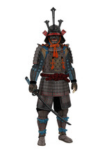 Samurai In Armor Isolated