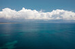 Aerial view at blue sea with beautiful cloudscape
