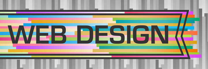 Wall Mural - Web Design Colorful Grey Lines Background Text 