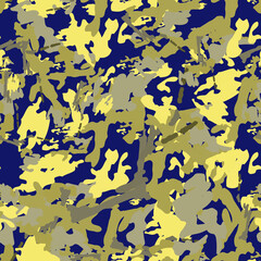 UFO camouflage of various shades of yellow, blue and grey colors