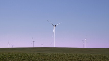 wind turbine in the field