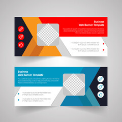 abstract web banner design template