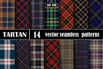 Set Tartan Seamless Pattern