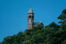 Church On Gallinara Chicken Private Island In Liguria Italy