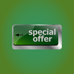 Poster - special offer button on computer keyboard keys
