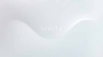 Wall Mural - Abstract white monochrome vector background, for design brochure, website, flyer. Smooth white wallpaper for certificate, presentation, landing page