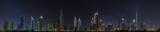 Fototapeta Miasto - Night panorama picture of Dubai skyline in spring