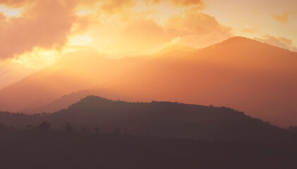 Wall Mural - mountain and sunrise