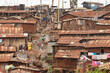 Dirt and mud cover nearly everything in a shantytown slum near Nairobi, Kenya, Africa.