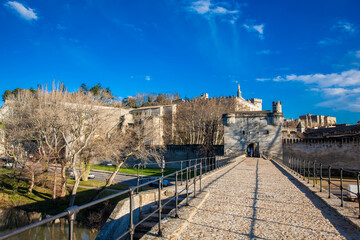 Wall Mural - Famous Avignon Bridge also called Pont Saint-Benezet at Avignon France