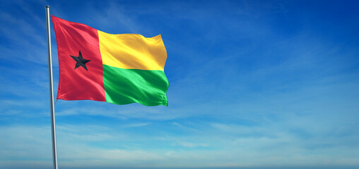 Wall Mural - The National flag of Guinea Bissau