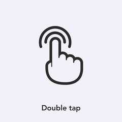 Poster - double tap icon vector. Linear style sign for mobile concept and web design. double tap symbol illustration. Pixel vector graphics - Vector. 