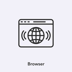 Fototapete - browser icon vector sign symbol