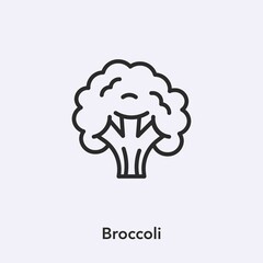 Poster - broccoli icon vector sign symbol