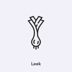 Poster - leek icon vector sign symbol