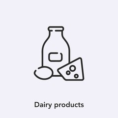Poster - dairy products icon vector sign symbol