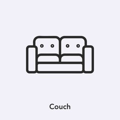 Poster - couch icon vector sign symbol