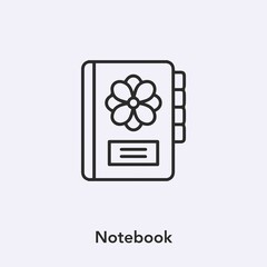 Poster - notebook icon vector sign symbol