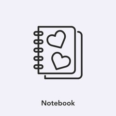 Poster - notebook icon vector sign symbol
