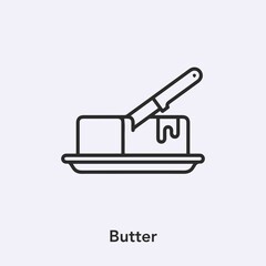 Poster - butter icon vector sign symbol