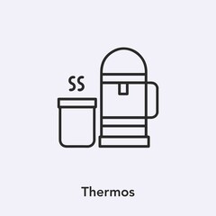 Poster - thermos icon vector sign symbol