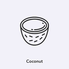 Poster - coconut icon vector sign symbol