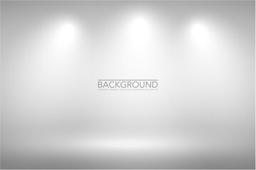 Wall Mural - Grey gradient background. Abstract illustration background texture of beauty dark and light clear grey, gradient flat wall and floor in empty spacious room.