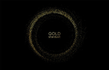 Poster - Abstract shiny color gold wave design element