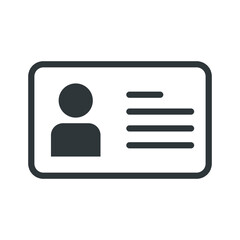 Fototapete - User id badge icon. Employee ID Card line and glyph version, Identification card outline and filled vector sign. linear and full pictogram. Symbol, logo illustration.