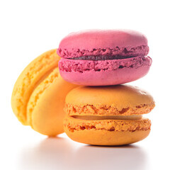 Poster - Three macaroons on white