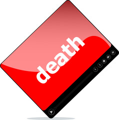 Poster - Video player for web with death word