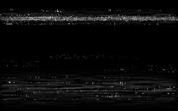 Fototapete - Glitch VHS backdrop. Retro rewind effect. Old tape effect with white horizontal lines. Analog playback template. Video cassette distortion. Vector illustration