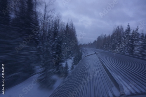 Canada by train in Winter