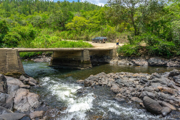 Wall Mural - Guacamolle Bridge in Belize.