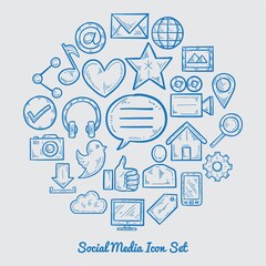 Poster - social media icon set