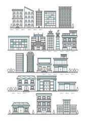 Sticker - Set of buildings