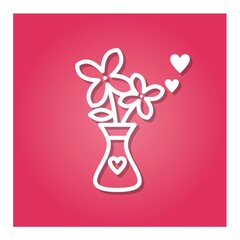 Sticker - flower vase