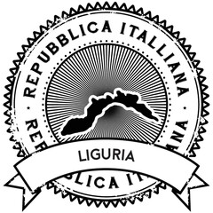 Sticker - liguria map label