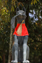 Fox Statue At The Fushimi Inari Taisha Shrine
