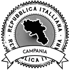 Sticker - campania map label