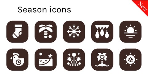 Poster - season icon set