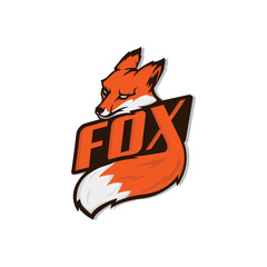 Wall Mural - Illustration of fox sport logo vector The Concept of Isolated Technology. Flat Cartoon Style Suitable for Landing Web Pages, Banners, Flyers, Stickers, Cards